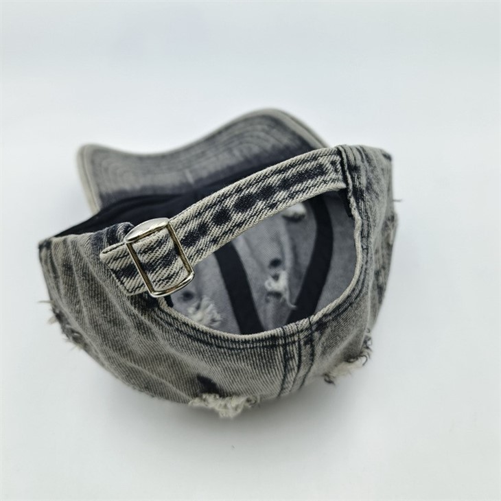 Distressed Washed Denim Baseball Cap